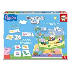 Opetuspalapeli Educa Peppa Possu 4 in 1, 400 d. hinta ja tiedot | Palapelit | hobbyhall.fi