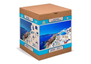 Puinen palapeli ainutlaatuisilla elementeillä "Santorini, Greece" Wooden Puzzle 200 pcs / Wooden.city hinta ja tiedot | Palapelit | hobbyhall.fi