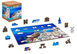 Puinen palapeli ainutlaatuisilla elementeillä "Santorini, Greece" Wooden Puzzle 200 pcs / Wooden.city hinta ja tiedot | Palapelit | hobbyhall.fi