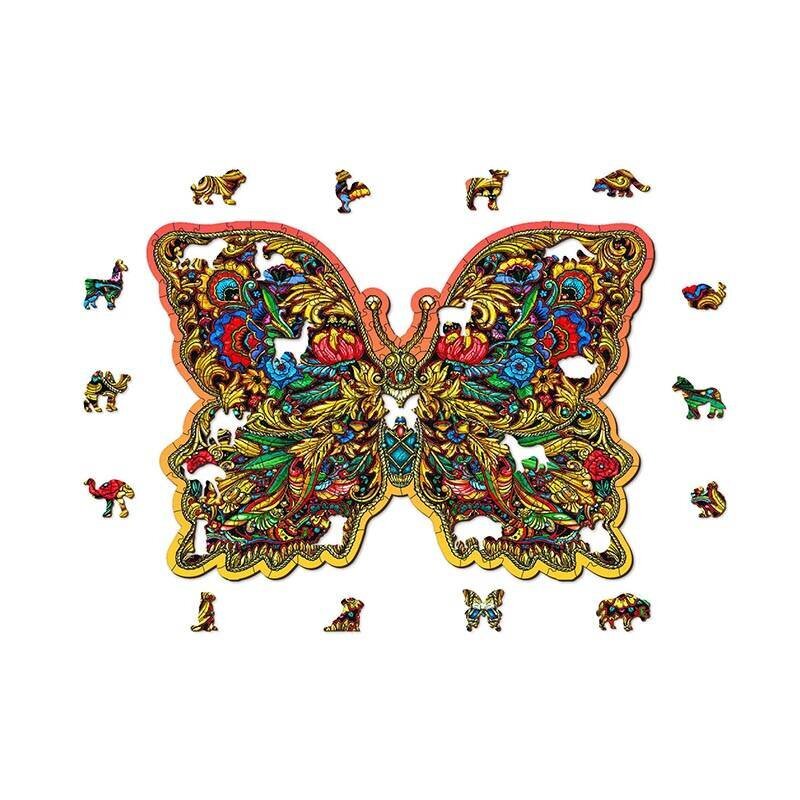 Puinen palapeli ainutlaatuisilla elementeillä "Royal Wings" Wooden Puzzle 250 pcs / Wooden.city hinta ja tiedot | Palapelit | hobbyhall.fi