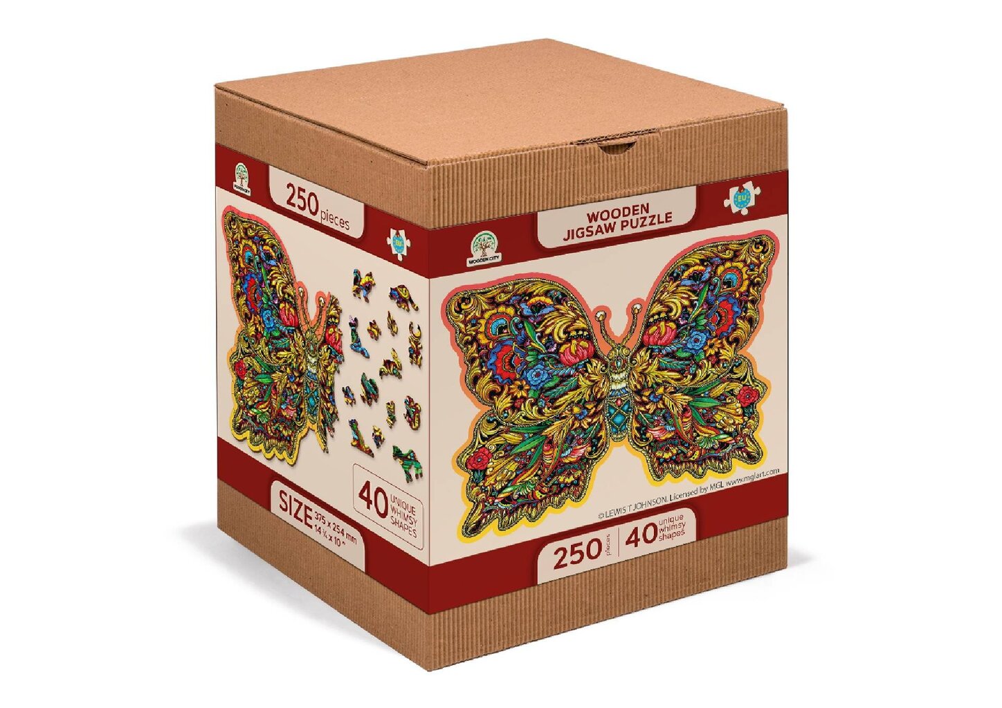 Puinen palapeli ainutlaatuisilla elementeillä "Royal Wings" Wooden Puzzle 250 pcs / Wooden.city hinta ja tiedot | Palapelit | hobbyhall.fi