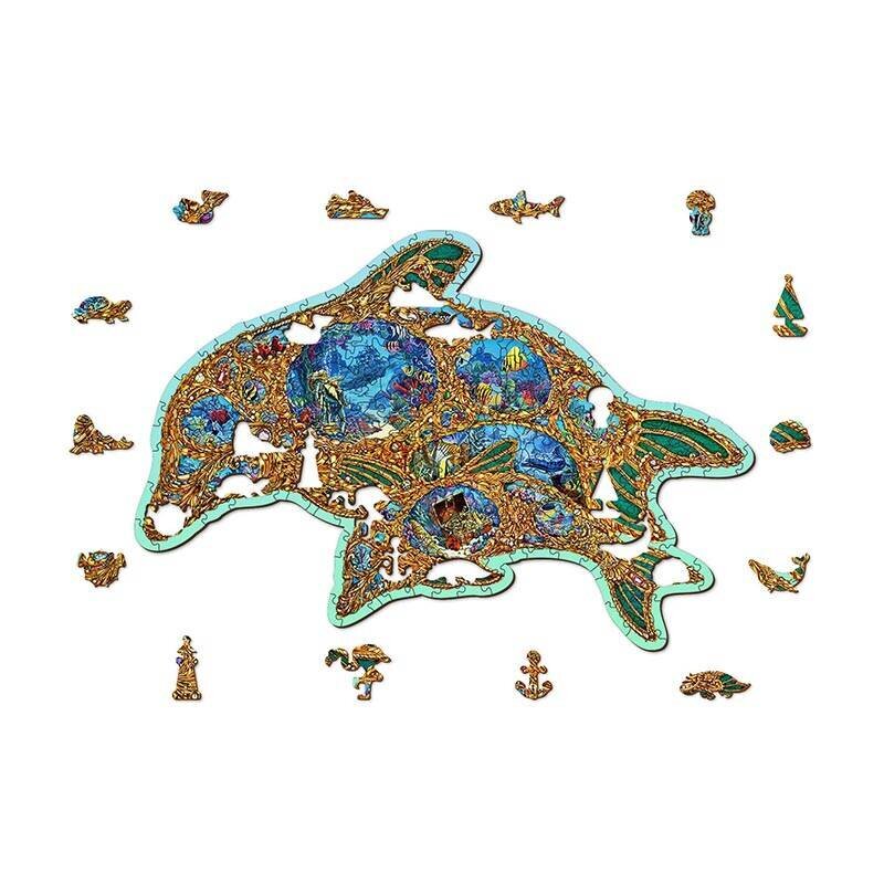 Puinen palapeli ainutlaatuisilla elementeillä "Jewels of the Sea" Wooden Puzzle 250 pcs / Wooden.city hinta ja tiedot | Palapelit | hobbyhall.fi