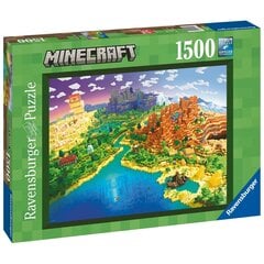 Palapeli Ravensburger World of Minecraft, 1500 det. hinta ja tiedot | Palapelit | hobbyhall.fi