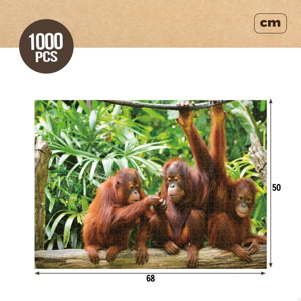 Palapeli Colorbaby Orangutans, 1000 v. hinta ja tiedot | Palapelit | hobbyhall.fi