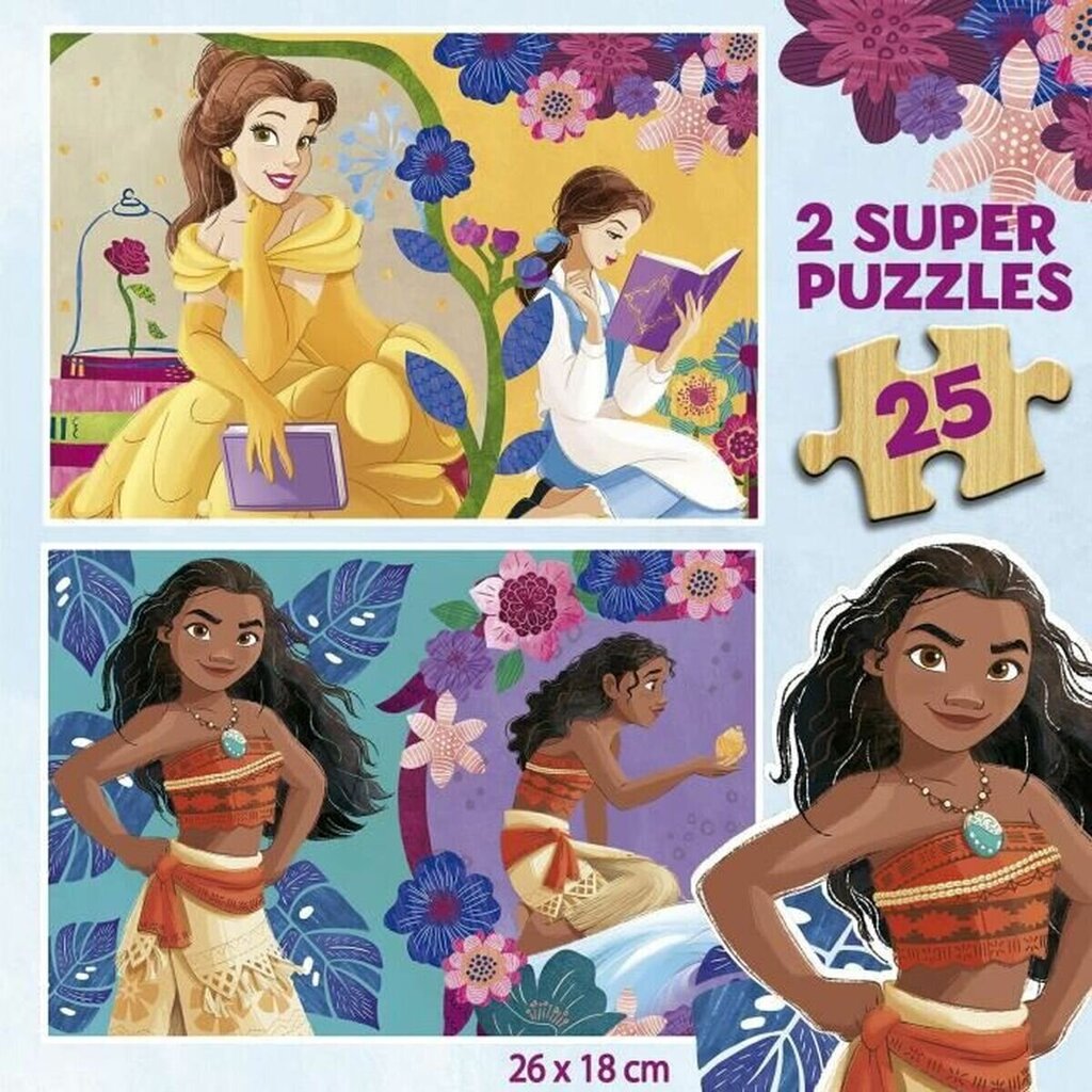 Palapelit Disney Princess Bella + Vaiana, 25 v. hinta ja tiedot | Palapelit | hobbyhall.fi