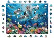 Puinen palapeli ainutlaatuisilla elementeillä "Happy Dolphins" Wooden Puzzle 1000 pcs / Wooden.city hinta ja tiedot | Palapelit | hobbyhall.fi