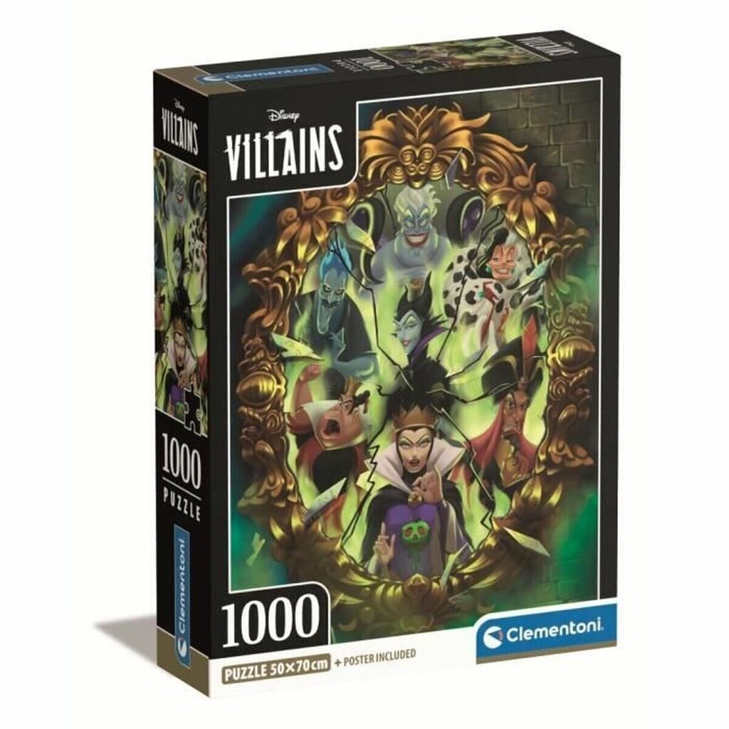 Palapeli Disney Villains Clementoni, 1000 v. hinta ja tiedot | Palapelit | hobbyhall.fi