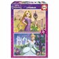 2 palapelin setti Educa Disney Princess Cinderella ja Rapunzel, 48 v. hinta ja tiedot | Palapelit | hobbyhall.fi