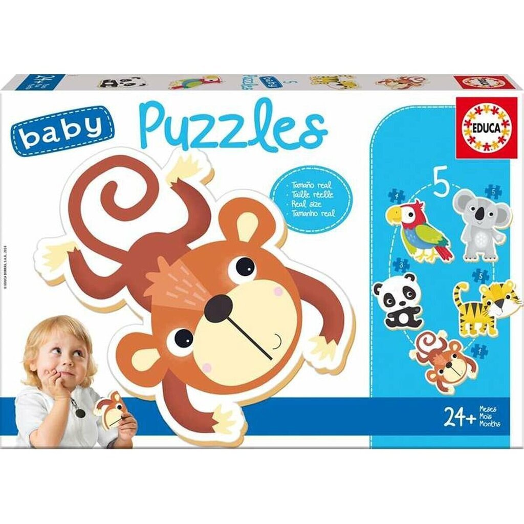 5 palapelin setti Educa Baby Animals hinta ja tiedot | Palapelit | hobbyhall.fi