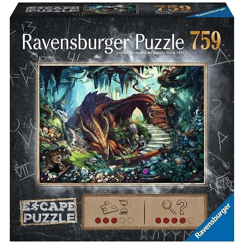 Palapeli lohikäärmeen kanssa Ravensburger Escape Dragon, 759 d. hinta ja tiedot | Palapelit | hobbyhall.fi