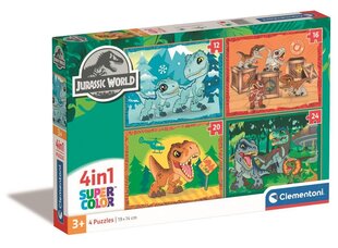 CLEMENTONI Puzzle 4in1 SuperKolor Jurassic World 21521 hinta ja tiedot | Palapelit | hobbyhall.fi