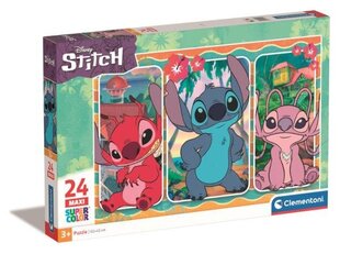 CLEMENTONI palapeli 24 maxi Disney Stitch 24029 hinta ja tiedot | Palapelit | hobbyhall.fi