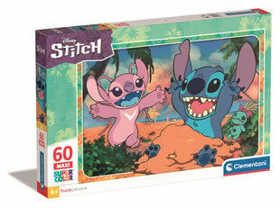 CLEMENTONI palapeli 60 maxi SuperKolor Stitch 26596 hinta ja tiedot | Palapelit | hobbyhall.fi