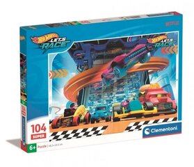 CLEMENTONI palapeli 104 SuperKolor Hot Wheels 25777 hinta ja tiedot | Palapelit | hobbyhall.fi