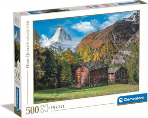 CLEMENTONI palapeli 500 HQ Charming Matterhorn 35523 hinta ja tiedot | Palapelit | hobbyhall.fi