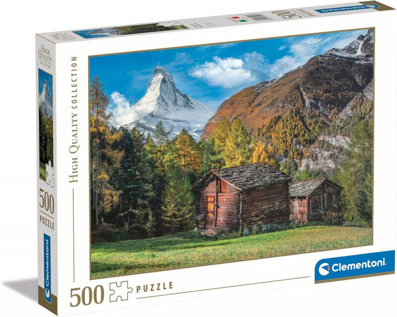 CLEMENTONI palapeli 500 HQ Charming Matterhorn 35523 hinta ja tiedot | Palapelit | hobbyhall.fi