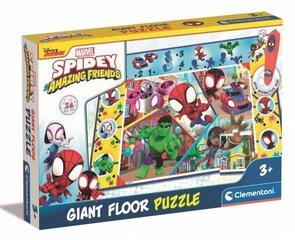 CLEMENTONI lattiapalapeli Giant 24 Spidey 16735 hinta ja tiedot | Palapelit | hobbyhall.fi