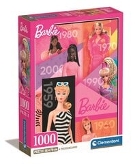 CLEMENTONI palapeli 1000 Compact Barbie 39806 hinta ja tiedot | Palapelit | hobbyhall.fi