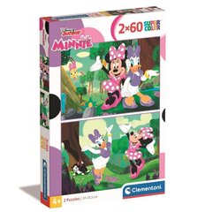 CLEMENTONI palapeli 2x60 SuperKolor Minnie 24815 hinta ja tiedot | Palapelit | hobbyhall.fi