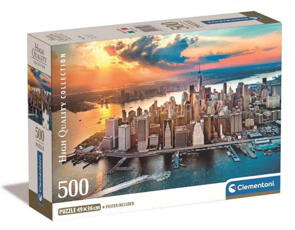 CLEMENTONI palapeli 500 Compact New York 35543 hinta ja tiedot | Palapelit | hobbyhall.fi