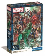 CLEMENTONI palapeli 500 Compact The Avengers 35546 hinta ja tiedot | Palapelit | hobbyhall.fi