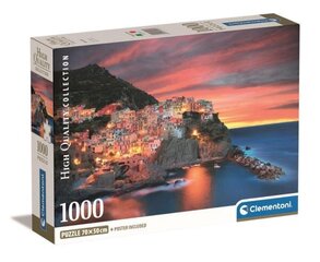 CLEMENTONI palapeli 1000 Compact Manarola 39913 hinta ja tiedot | Palapelit | hobbyhall.fi