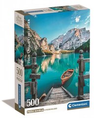 CLEMENTONI palapeli 500 Compact Braies Lake 35538 hinta ja tiedot | Palapelit | hobbyhall.fi