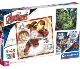 CLEMENTONI palapeli 3x48 SuperKolor The Avengers 25315 hinta ja tiedot | Palapelit | hobbyhall.fi