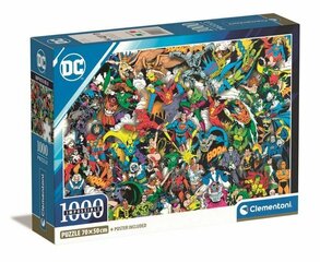 CLEMENTONI palapeli 1000 Compact DC Com.JusticeLeague 39863 hinta ja tiedot | Palapelit | hobbyhall.fi