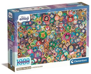 Palapeli Clementoni 1000 Compact Disney Emoji 39829 hinta ja tiedot | Palapelit | hobbyhall.fi