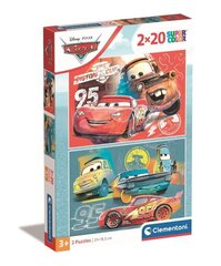 CLEMENTONI palapeli 2x20 SuperKolor Cars 24808 hinta ja tiedot | Palapelit | hobbyhall.fi