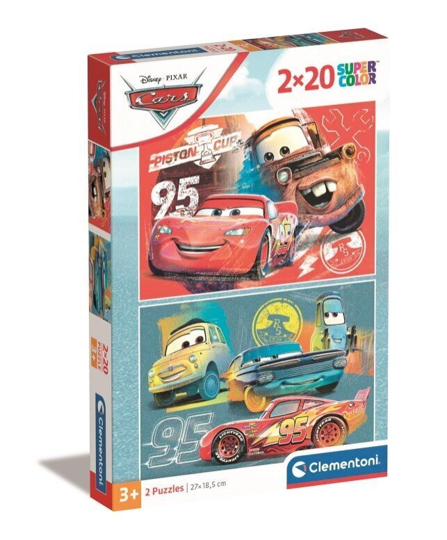 puzzle cars superkolor clementoni, 40 d. hinta ja tiedot | Palapelit | hobbyhall.fi