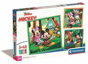 CLEMENTONI palapeli 3x48 SuperKolor Square Mickey&Fri.25298 hinta ja tiedot | Palapelit | hobbyhall.fi