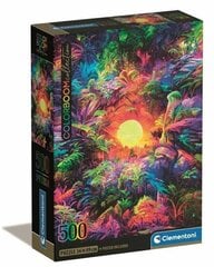 CLEMENTONI palapeli 500 Compact Psychedelic JungleSun 35530 hinta ja tiedot | Palapelit | hobbyhall.fi