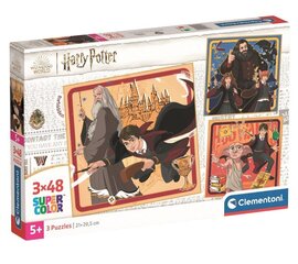 CLEMENTONI palapeli 3x48 SuperKolor HarryPotter 25312 hinta ja tiedot | Palapelit | hobbyhall.fi