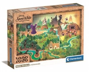 CLEMENTONI palapeli 1000 Compact StoryMaps Śnieżka 39814 hinta ja tiedot | Palapelit | hobbyhall.fi