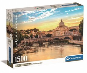 CLEMENTONI palapeli 1500 Compact Rome 31717 hinta ja tiedot | Palapelit | hobbyhall.fi