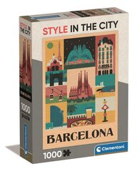 CLEMENTONI palapeli 1000 Compact Barcelona 39847 hinta ja tiedot | Palapelit | hobbyhall.fi