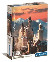 CLEMENTONI palapeli 1500 Compact Neuschwanstein 31716 hinta ja tiedot | Palapelit | hobbyhall.fi