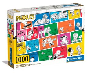 CLEMENTONI palapeli 1000 Compact Peanuts 39803 hinta ja tiedot | Palapelit | hobbyhall.fi