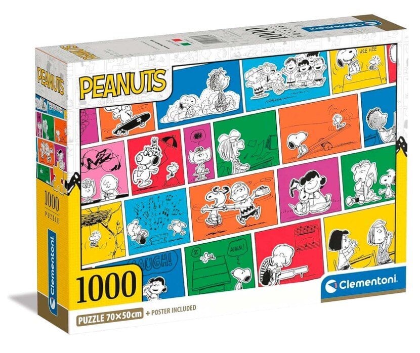 Clementoni Compact Peanuts -palapeli, 1000 palaa hinta ja tiedot | Palapelit | hobbyhall.fi