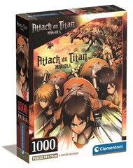 CLEMENTONI palapeli 1000 Compact Anime AttackOnTitack 39923 hinta ja tiedot | Palapelit | hobbyhall.fi