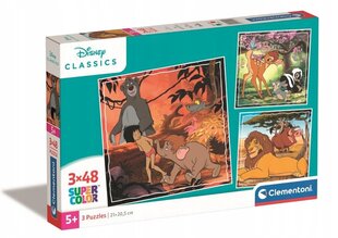 CLEMENTONI palapeli 3x48 Square Disney Classic 25299 hinta ja tiedot | Palapelit | hobbyhall.fi