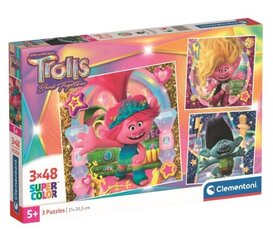 CLEMENTONI palapeli 3x48 Square Trolls 3 25292 hinta ja tiedot | Palapelit | hobbyhall.fi