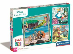 CLEMENTONI palapeli 3x48 Square Disney Classic 25302 hinta ja tiedot | Palapelit | hobbyhall.fi