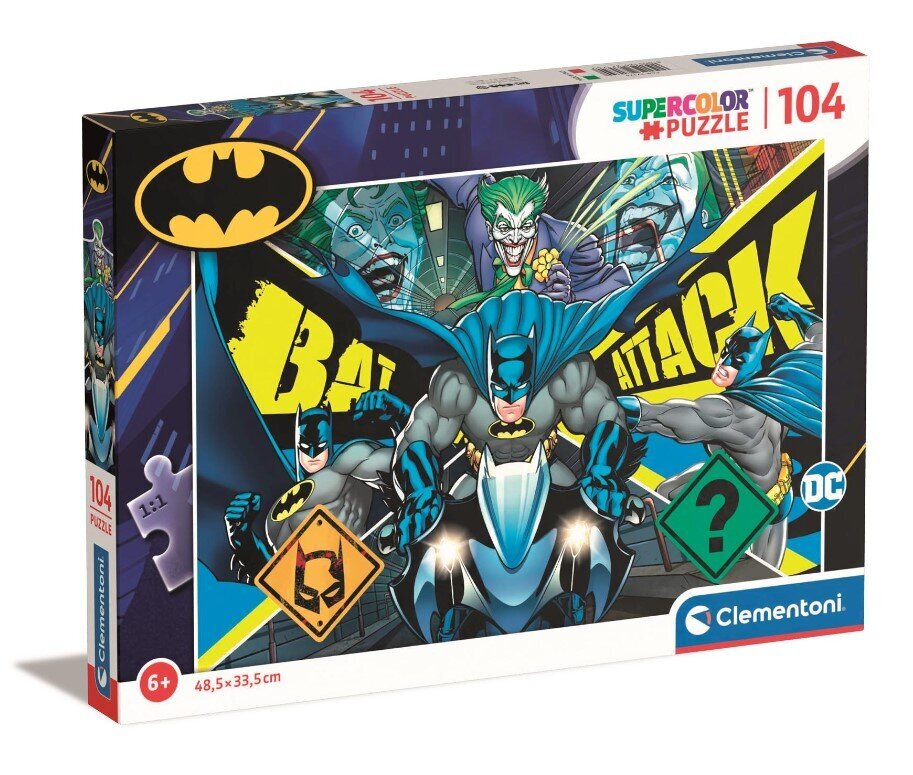 CLEMENTONI-palapeli 104 Hehkuva Batman 27175 hinta ja tiedot | Palapelit | hobbyhall.fi