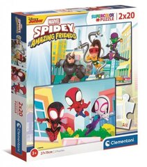 Clementoni palapeli 2x20 SuperKolor Spidey&HisAmaz...24794 hinta ja tiedot | Palapelit | hobbyhall.fi