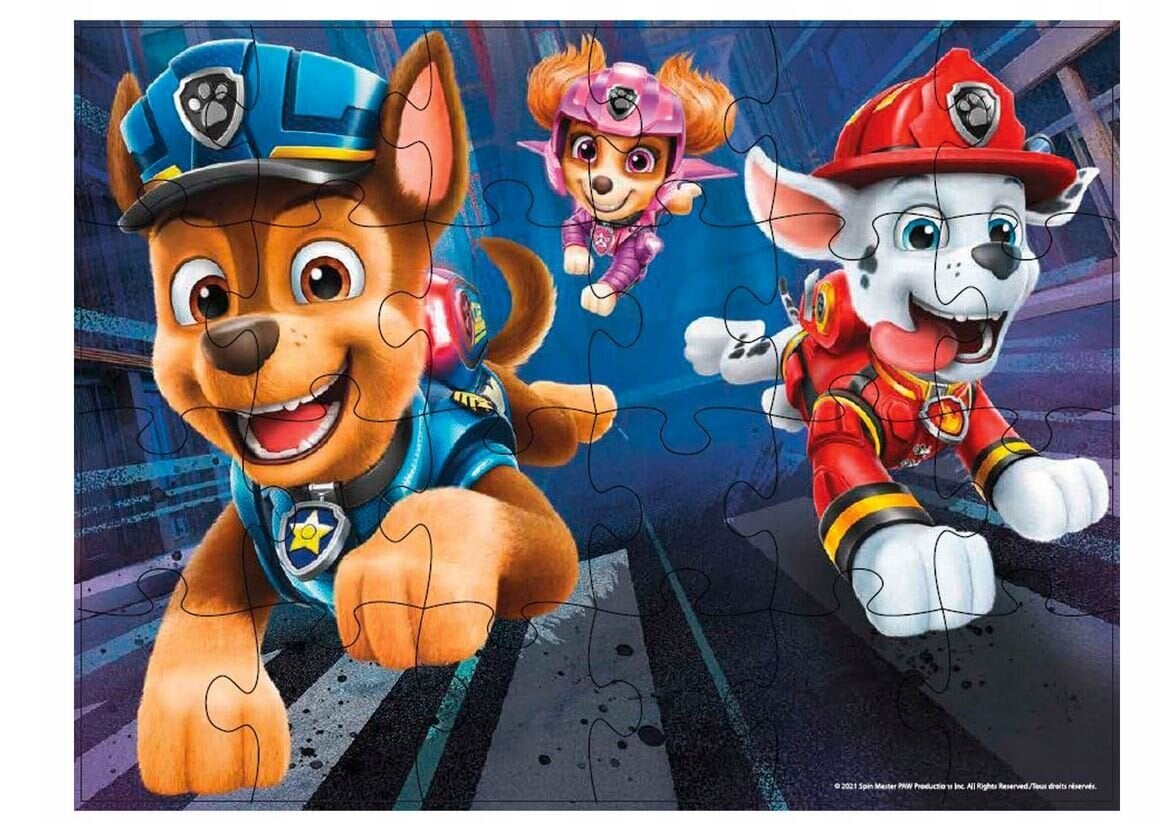 SPIN Paw Patrol puinen palapeli 3x24 6028789 hinta ja tiedot | Palapelit | hobbyhall.fi