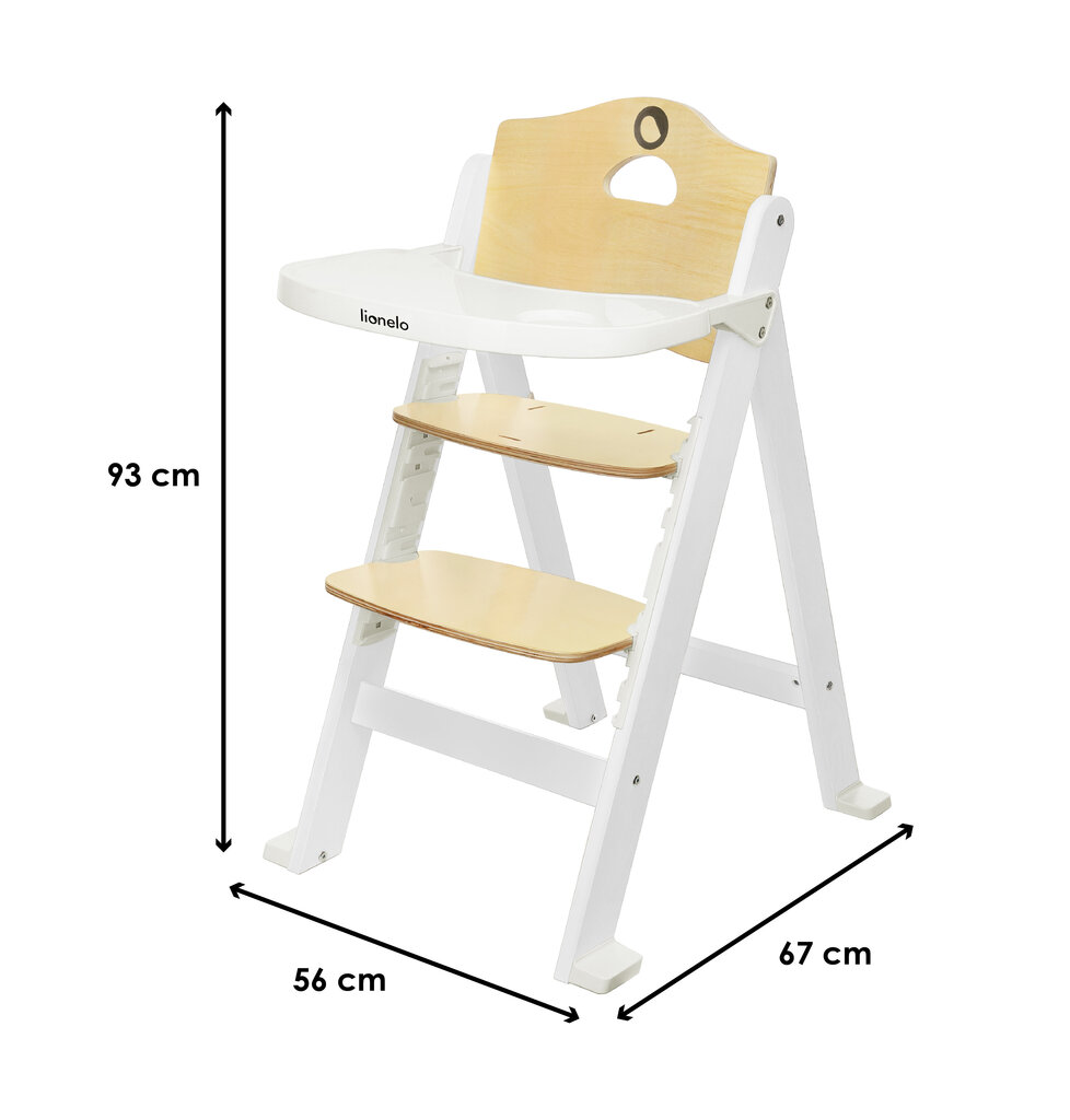 Lionelo Floris 3in1 syöttötuoli, valkoinen hinta ja tiedot | Syöttötuolit | hobbyhall.fi