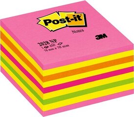 Kuutio muistilappuja Post-It Neon pinkki, 76x76 mm, 450 arkkia hinta ja tiedot | Vihkot, muistikirjat ja paperit | hobbyhall.fi